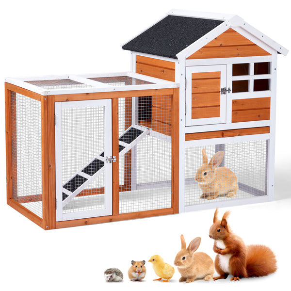 Wooden chicken rabbit cage house