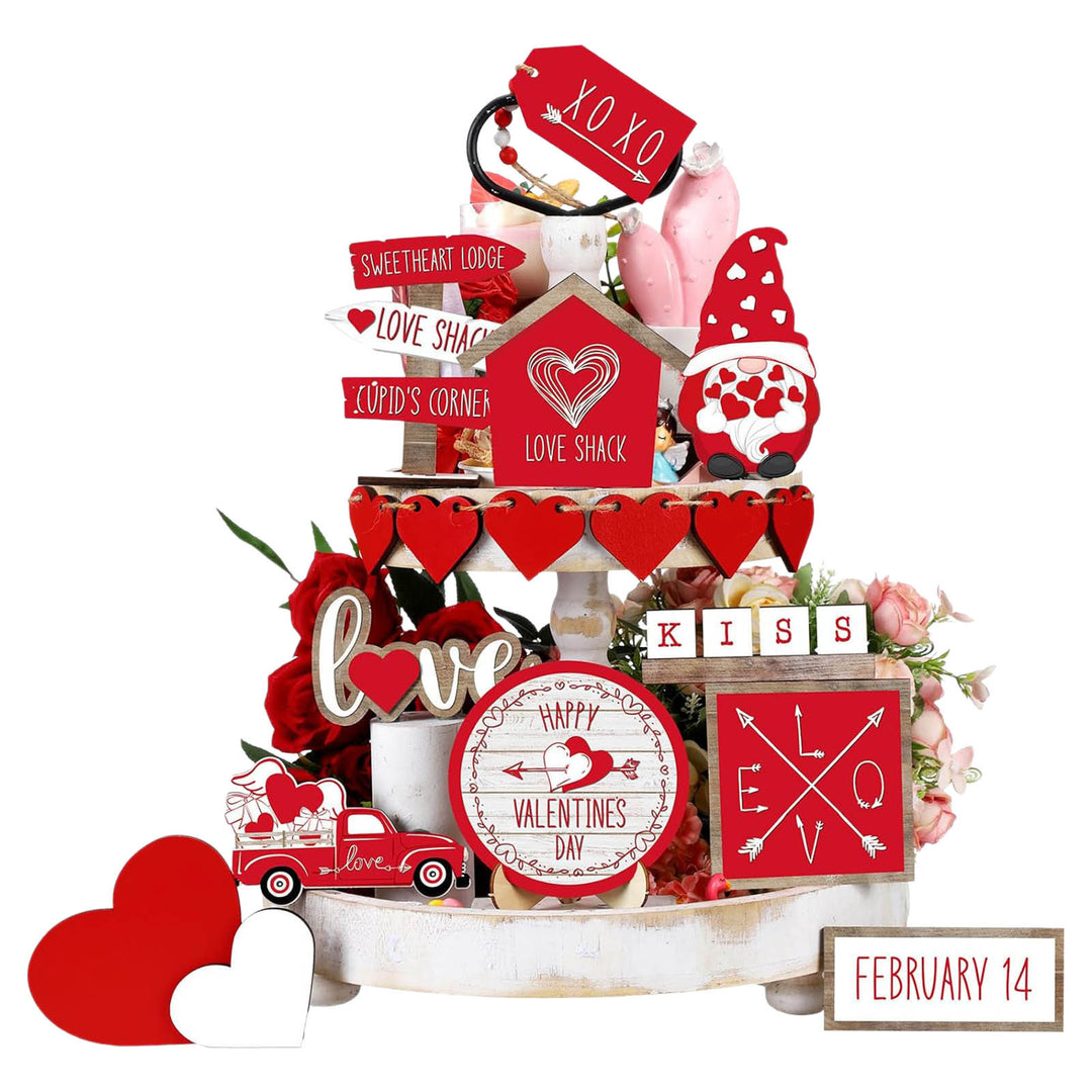 Wooden decorative tray party ornament