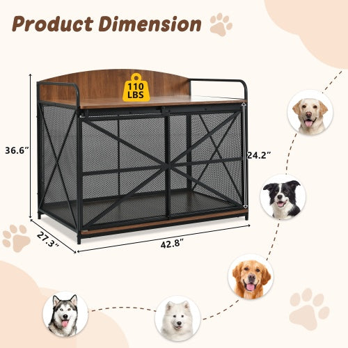 Wooden dog crate for large dogs