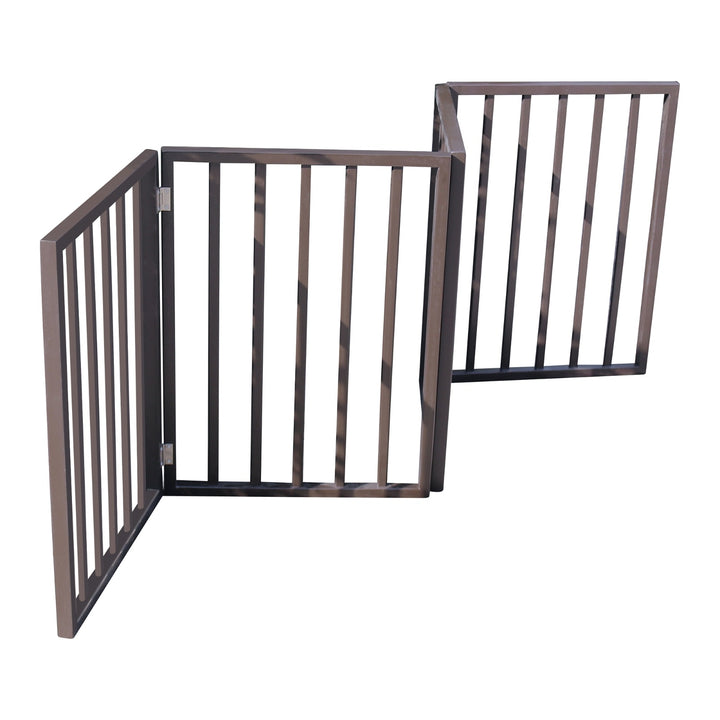 Wooden folding gate for dogs and cats