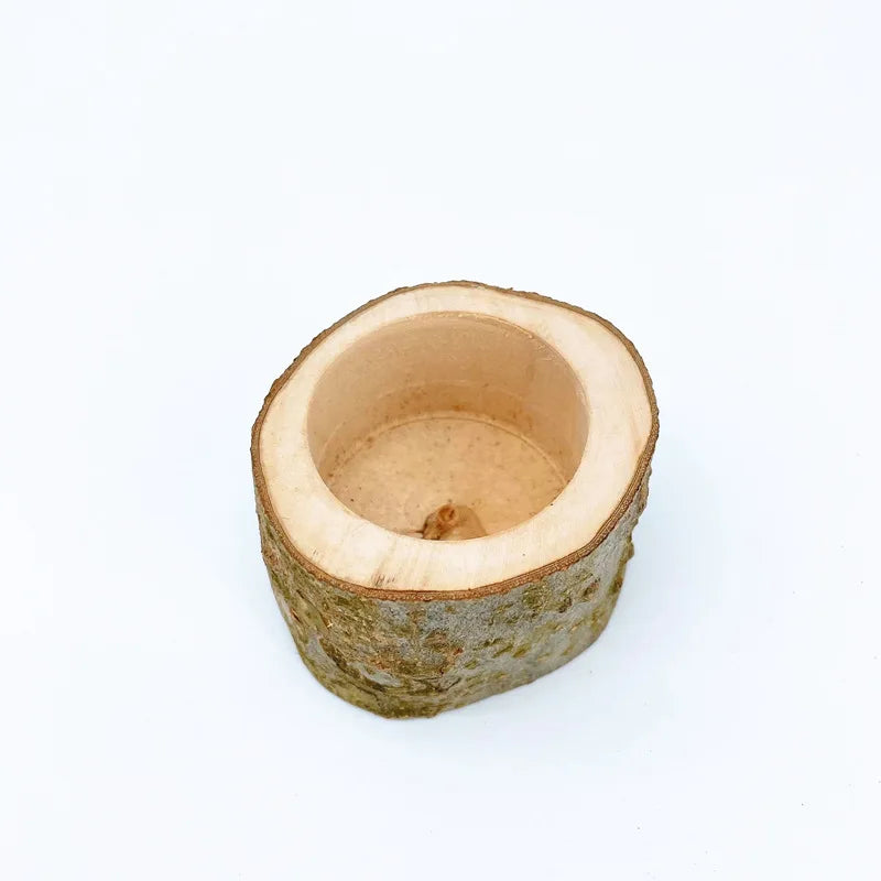 Wooden food bowl for small pets