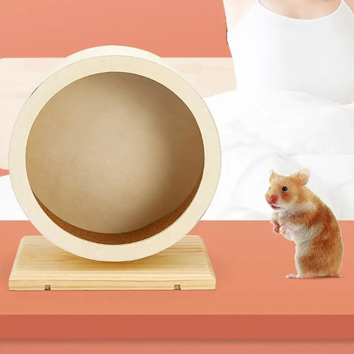 Wooden hamster wheel bracket