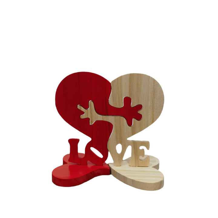 Wooden heart decoration Valentine’s Day
