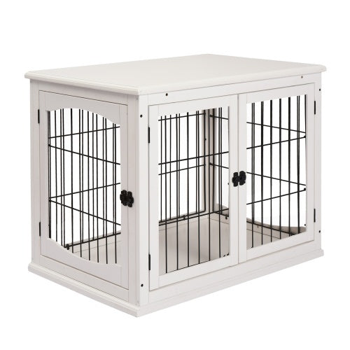 Wooden pet crate with lockable door