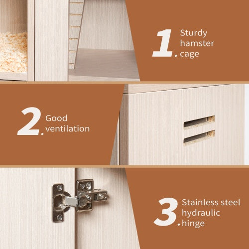 Wooden pet storage cage