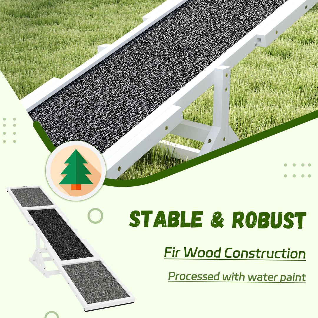 Wooden training seesaw for dogs