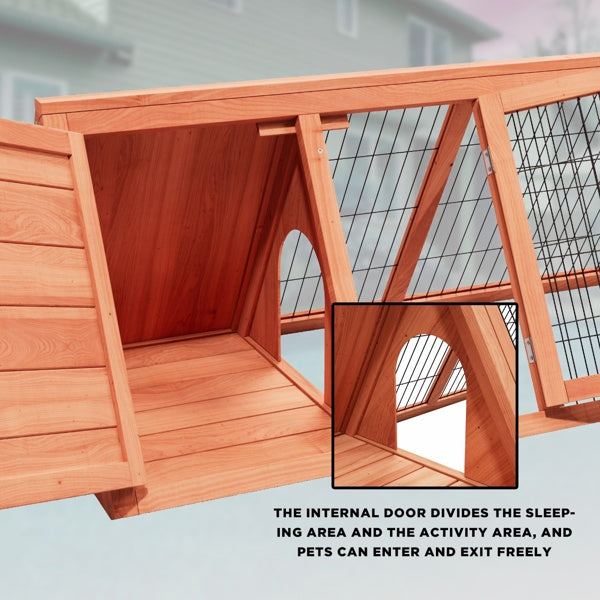 Wooden triangle poultry hutch design