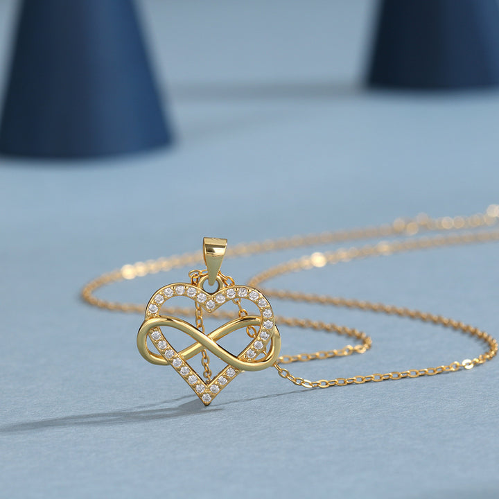 Wrapped love pendant necklace women