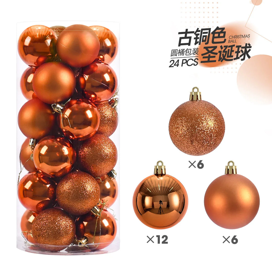 Xmas Tree Ornaments 24pcs 3cm Balls Pendants