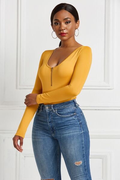 Yellow Long Sleeve Bodysuit