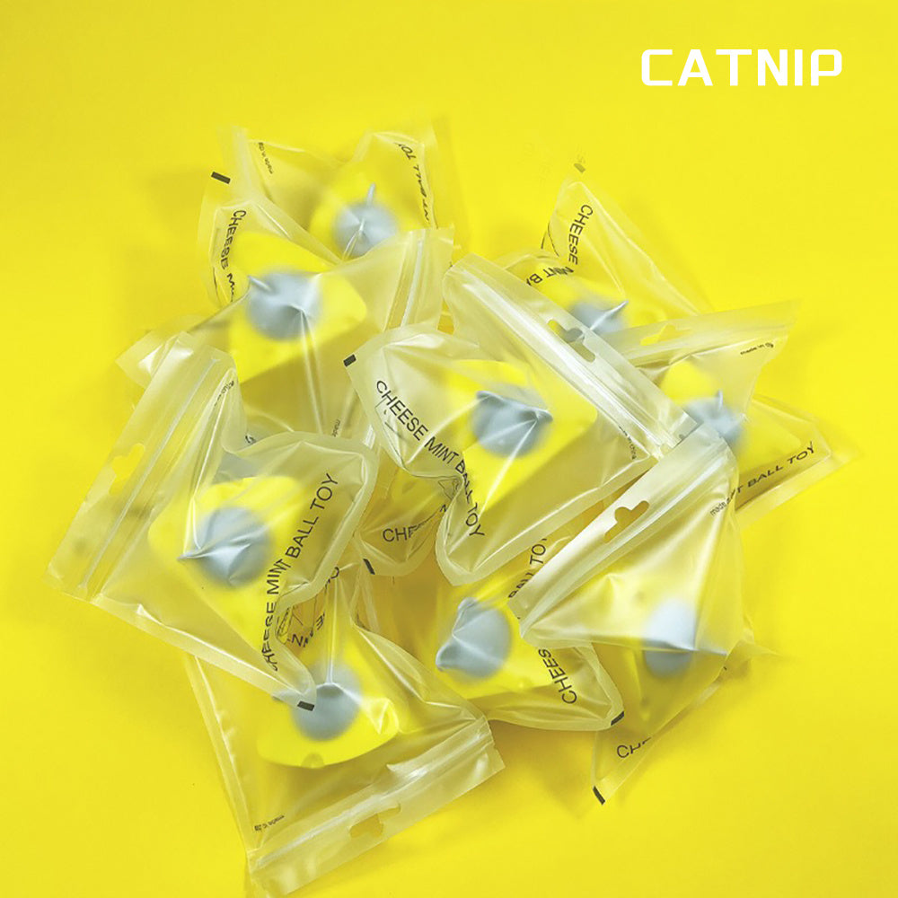 Yellow catnip toy packages 