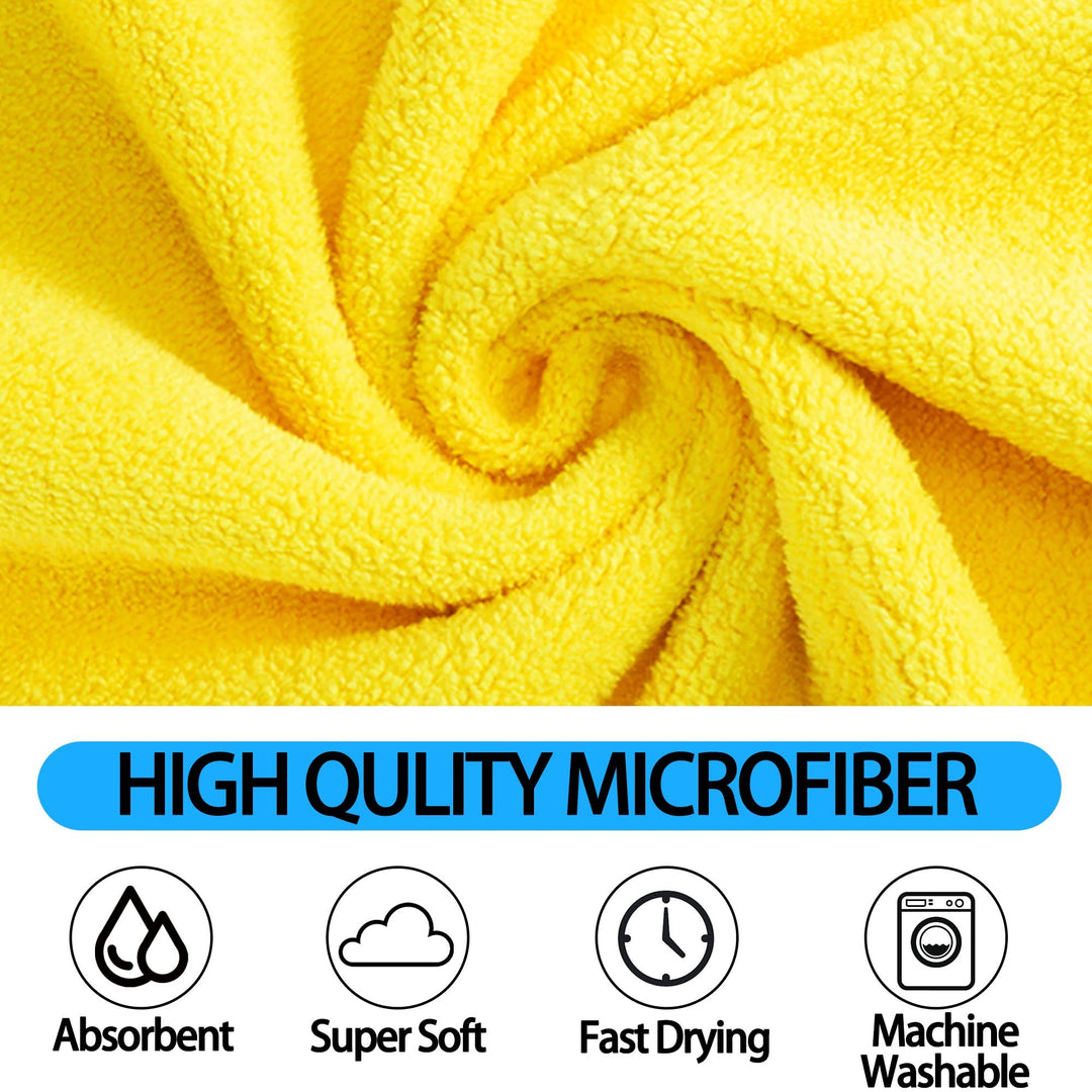 Yellow microfiber towel for cats dogs