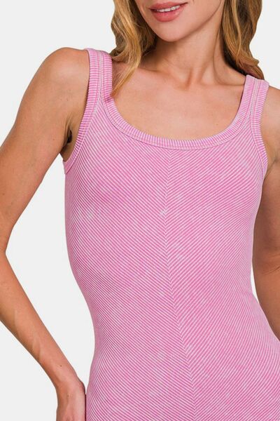 Zenana Tank Stretchy Ribbed Fabric
