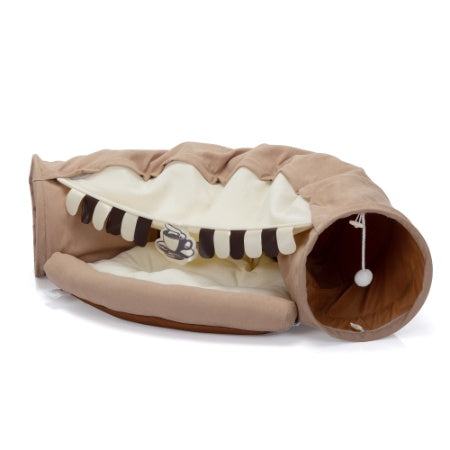 Zipper connection cat play tunnel