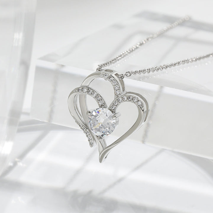 Zircon heart necklace Valentine’s gift