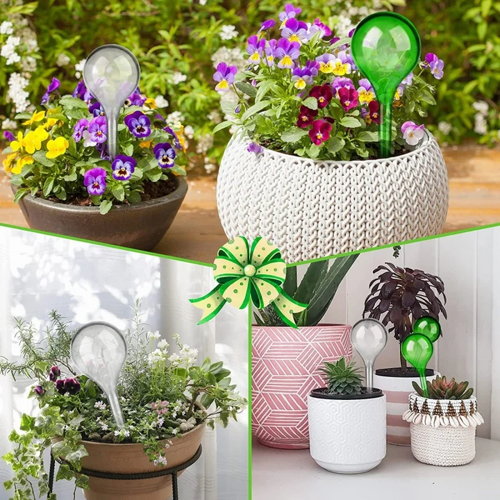 Self Watering Plastic Ball Feeder Water Cans Flowerpot Drip Irrigation Device for Indoor Outdoor Plants