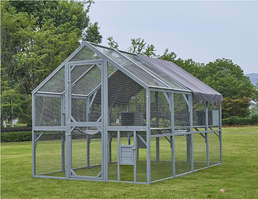 Grey Outdoor Cat House