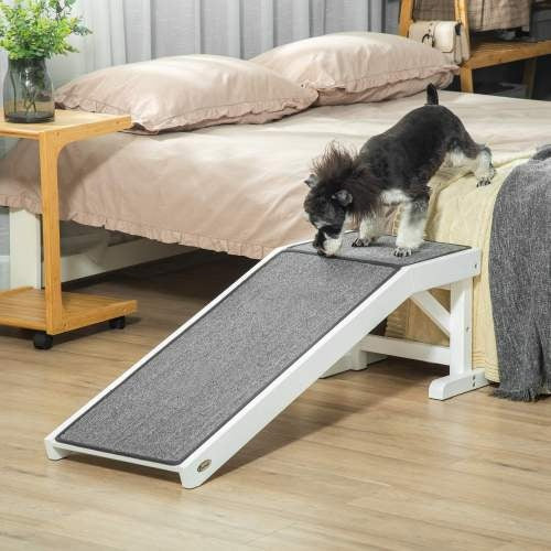 Ramp For Dog Bed, Pet Ramp For Dog With Non-slip Carpet And Top