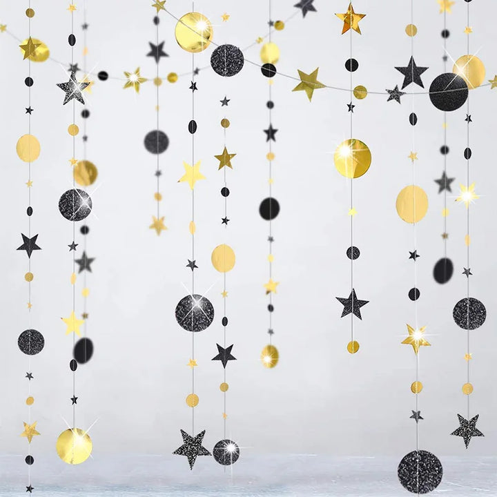 black Gold garland for party backdrops