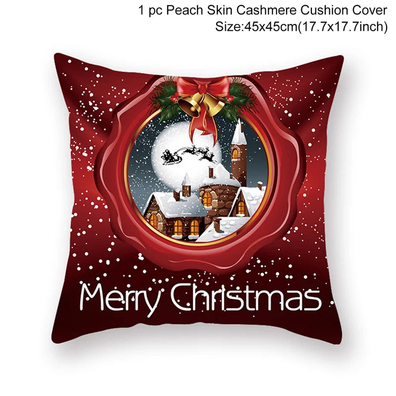 cushion cover with Merry Christmas text