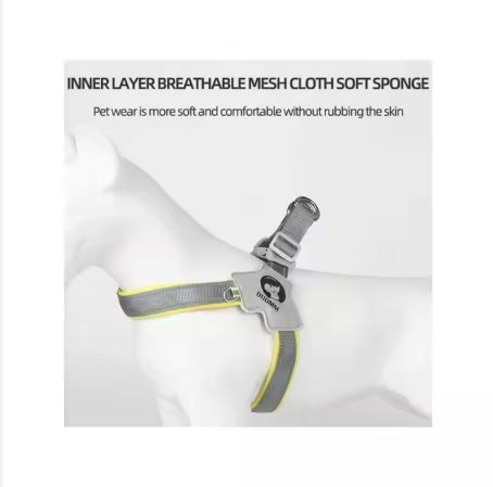 Reflective Pet Harness With Leash