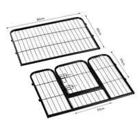 PawHut DIY 8 Panel Heavy Duty Powder Coated Metal Dog Pet Playpen