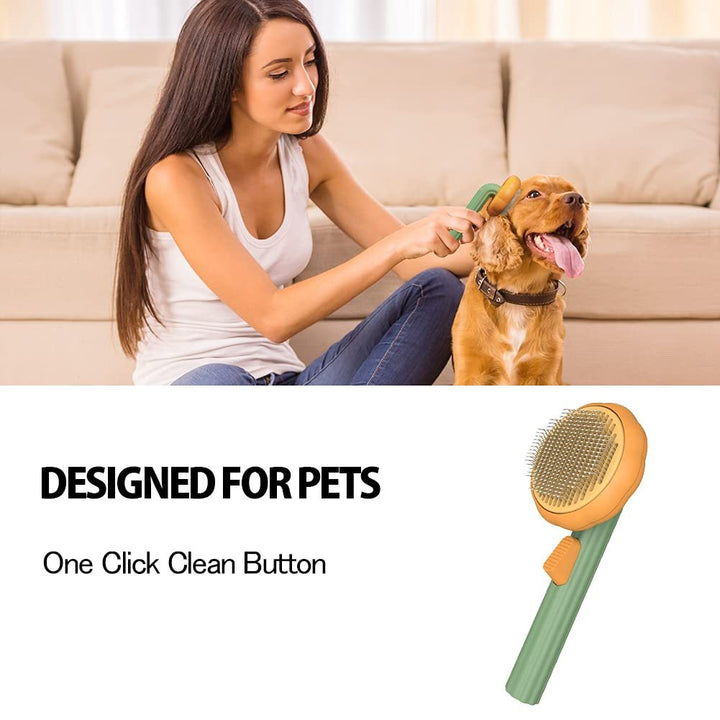 dog brush removes loose undercoat hair
