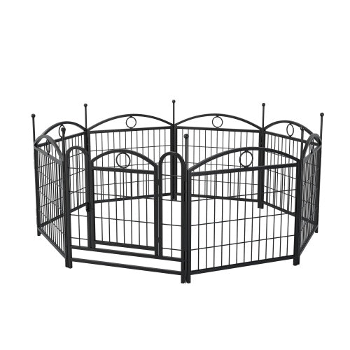 Black metal pet playpen