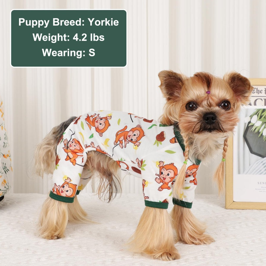 Brown Monkey Dog Pajamas