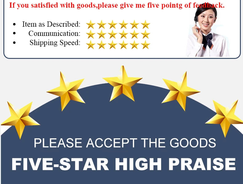 five-star rating banner