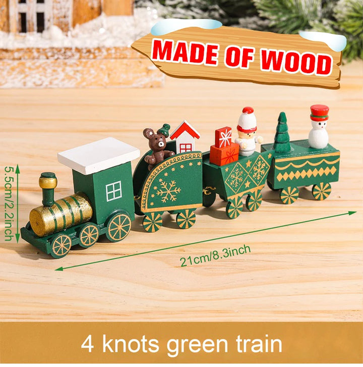 green holiday train ornament