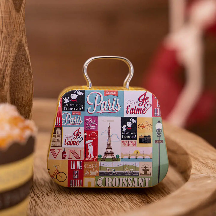 handbag tin jar for decor