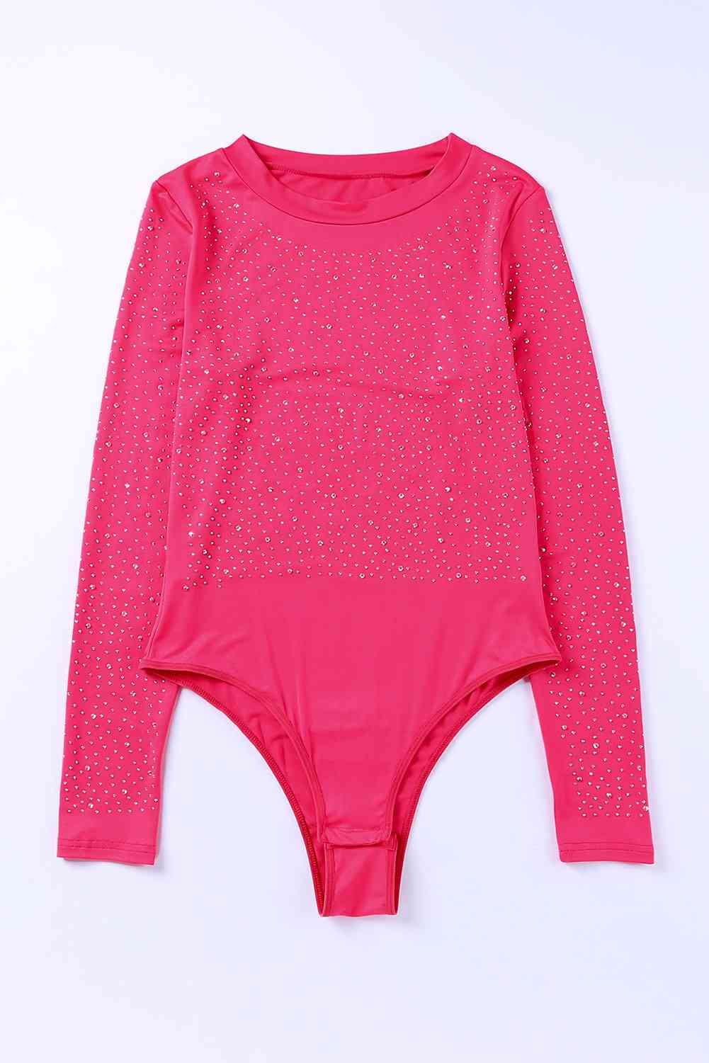 pink  Classic Round Neck Bodysuit stylish