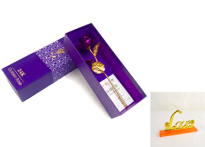 purple rose flower gift 