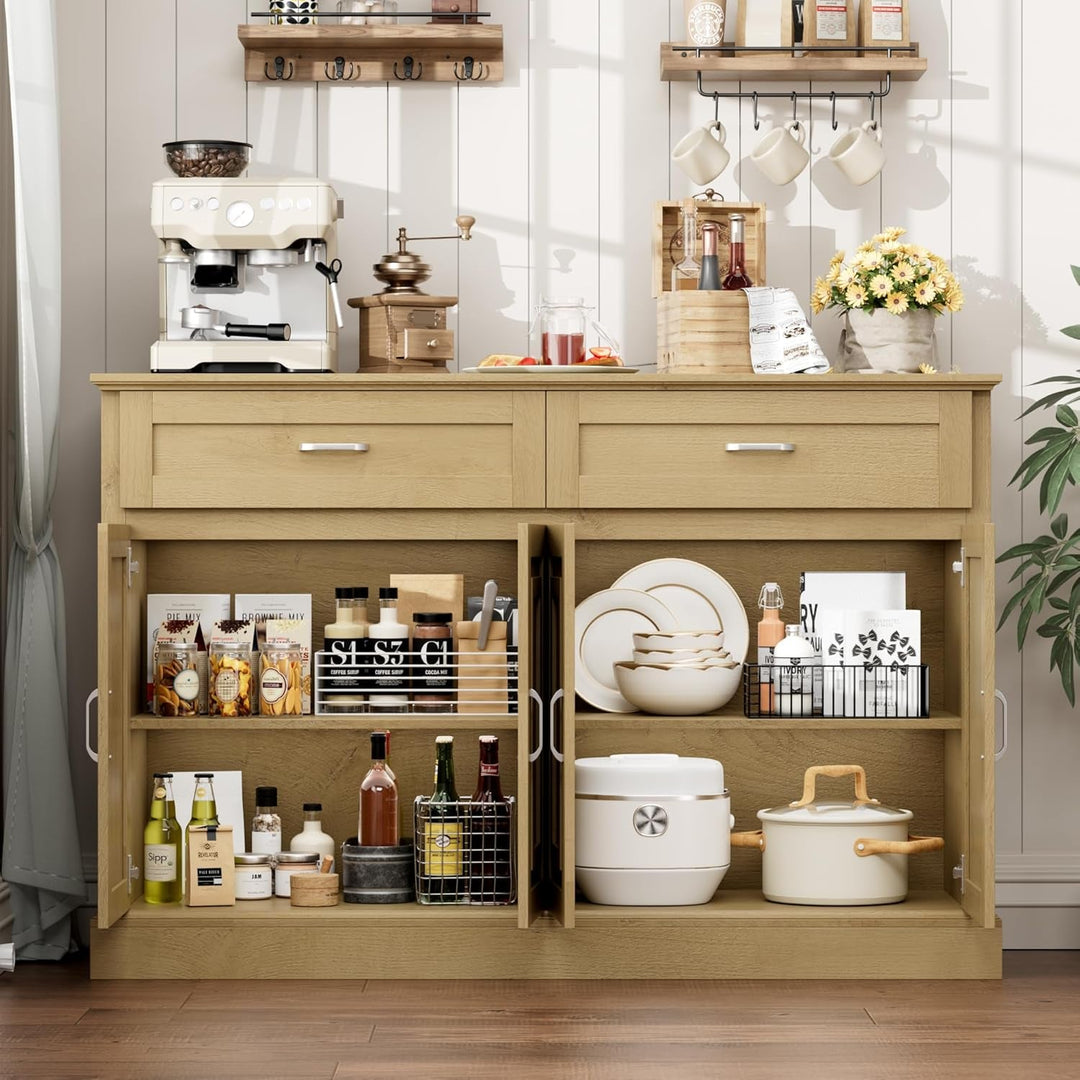 stylish Chic Kitchen Credenza with Doors
