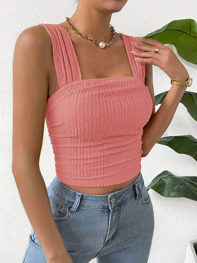 stylish Lightweight Textured Ribbed Tank
