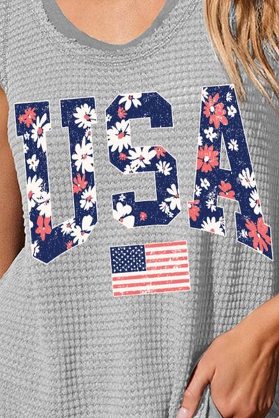 stylish USA Scoop Neck Tank
