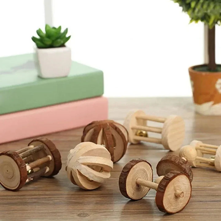 stylish Wooden Rabbit Chew Toy
