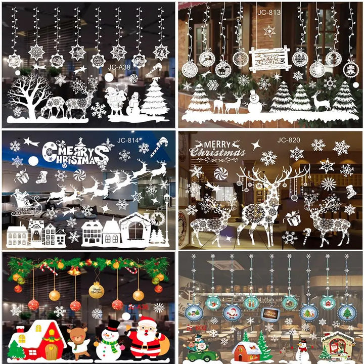 view of Christmas window sticker