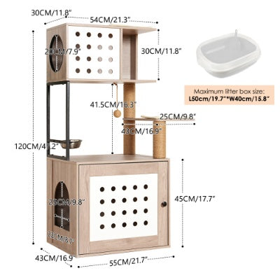 Dimensions of a wooden pet furniture